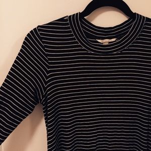 American Eagle black & white striped dress